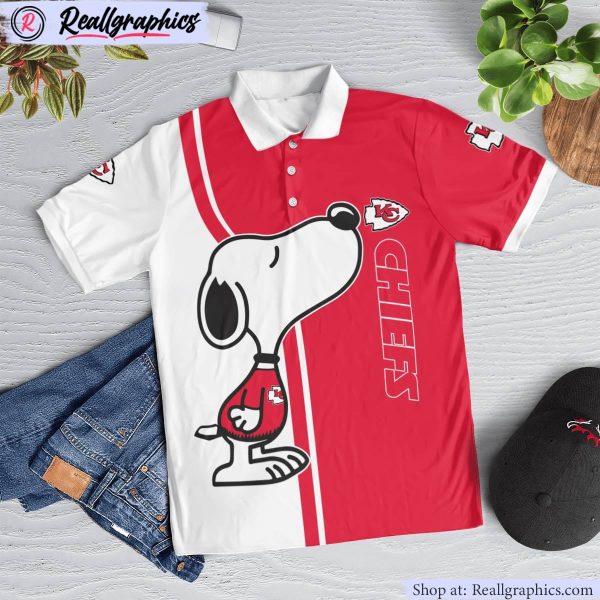 kansas city chiefs snoopy polo shirt, chiefs gifts