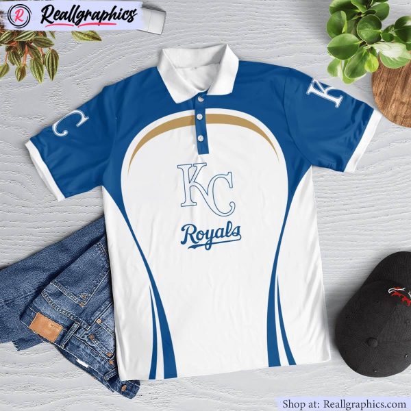 kansas city royals curve casual polo shirt, kc royals merchandise