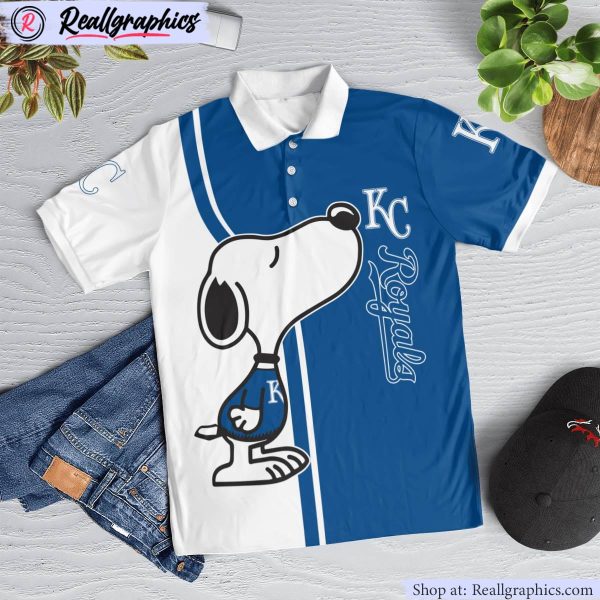 kansas city royals snoopy polo shirt, kc royals gifts