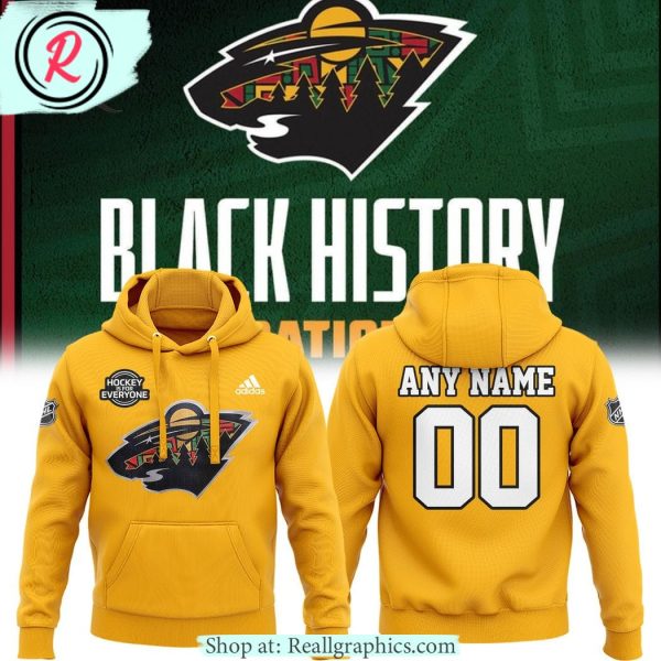 limited black history minnesota wild hockey team hoodie