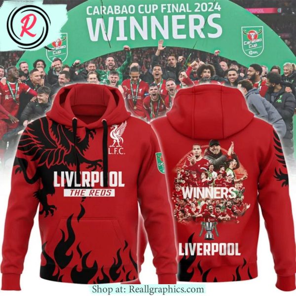 liverpool the reds winners carabao cup 3d hoodie