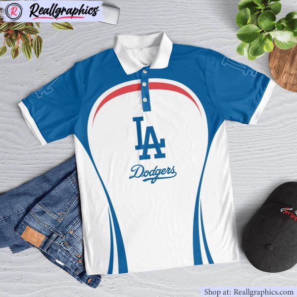 los angeles dodgers curve casual polo shirt, dodgers apparel