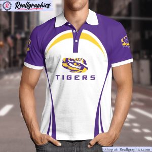 lsu tigers curve casual polo shirt, lsu clothing