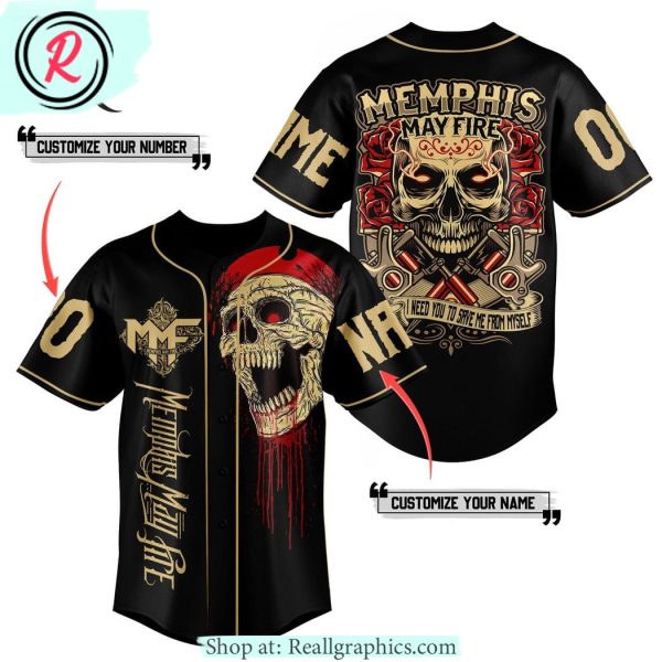 memphis may fire custom baseball jersey