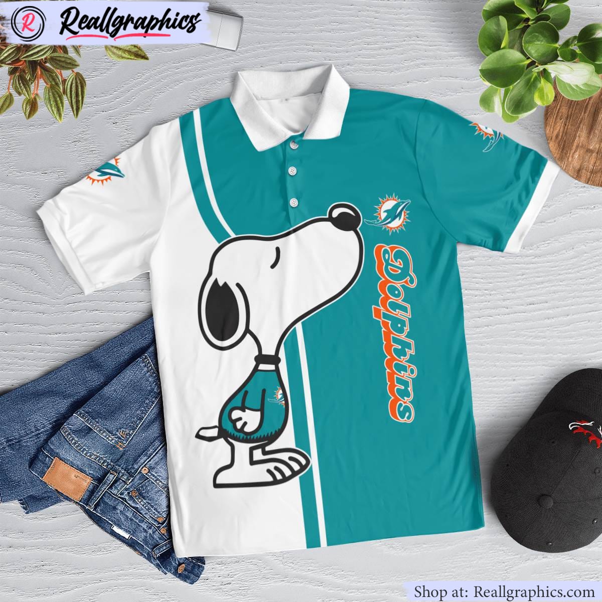 miami dolphins snoopy polo shirt, miami dolphins team gifts