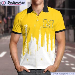 michigan wolverines lockup victory polo shirt, wolverines unique gifts