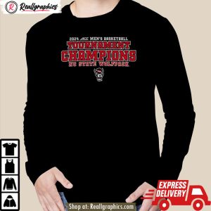 nc state wolfpack 2024 acc men's basketball conference tournament champions bracket unisex shirt