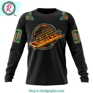 nhl vancouver canucks special black excellence design hoodie