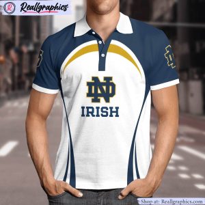 notre dame fighting irish curve casual polo shirt, fighting irish gifts for fans