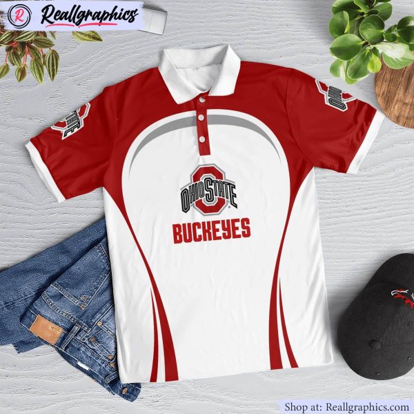 ohio state buckeyes curve casual polo shirt, buckeyes fan shirt for sale