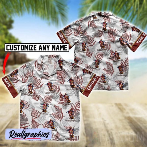 personalized tropical captain morgan hawaiian shirt