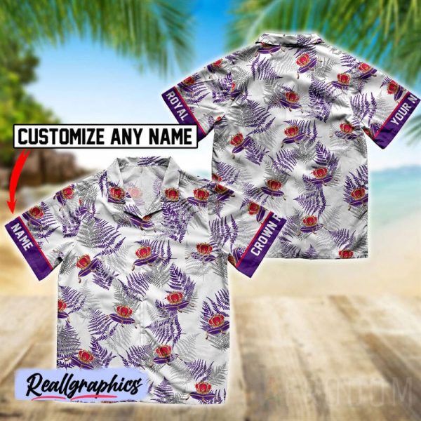 personalized tropical crown royal hawaiian shirt