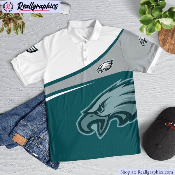 philadelphia eagles comprehensive charm polo shirt, eagles gifts