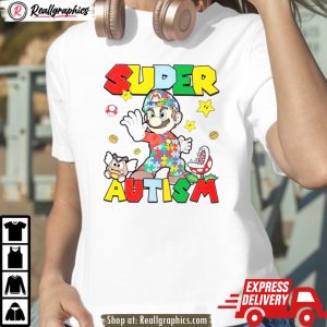 retro super mario super autism shirt