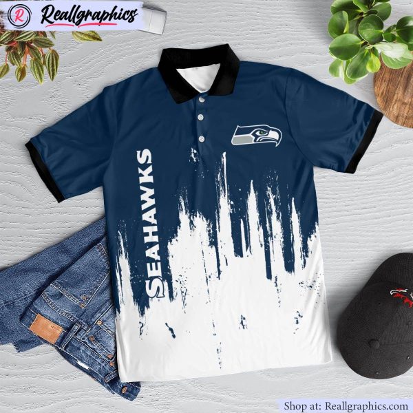 seattle seahawks lockup victory polo shirt, seattle seahawks clothing