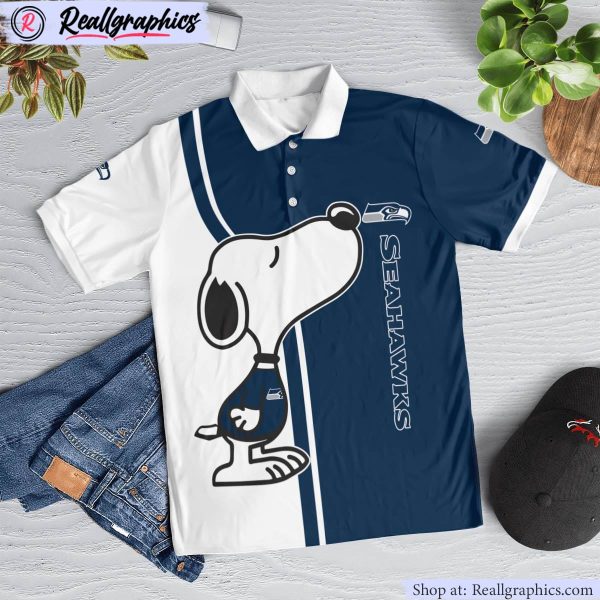 seattle seahawks snoopy polo shirt, seahawks clothing