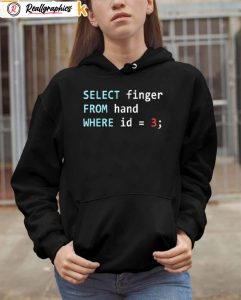 select finger from hand where id 3 shirt