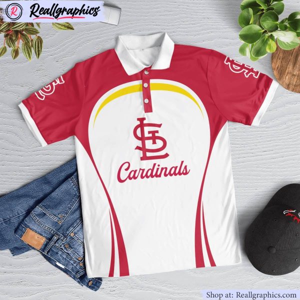 st louis cardinals curve casual polo shirt