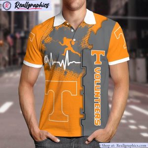 tennessee volunteers heartbeat polo shirt, tennessee volunteers fan shirt for sale