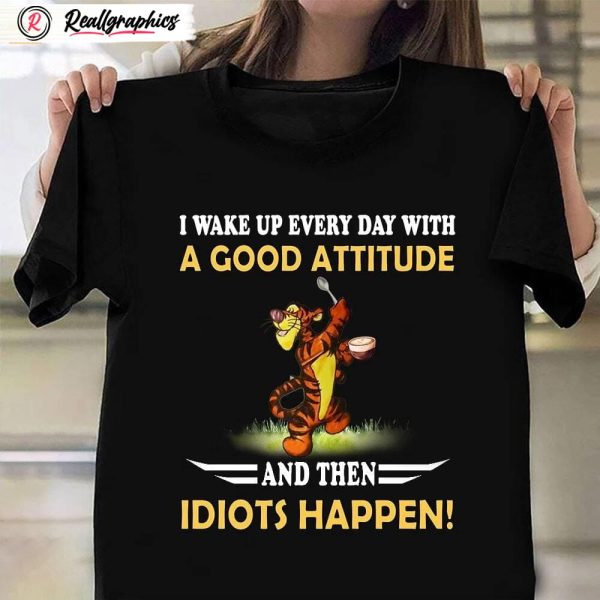 tiger i wake up every day with a good attitude shirt