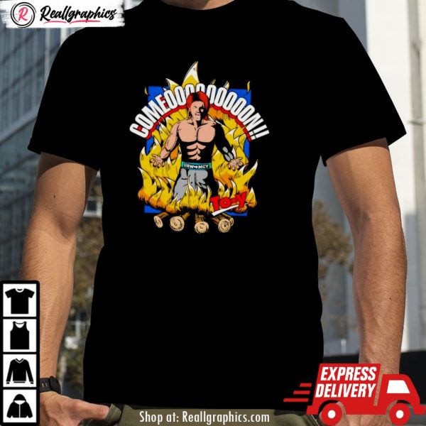 to y professional wrestler come on cartoon shirt