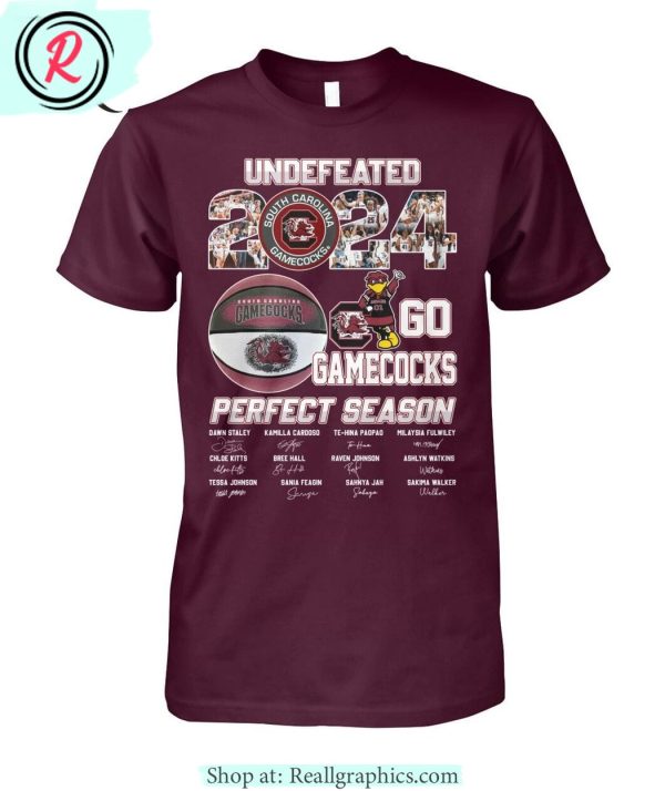 undefeated 2024 south carolina gamecocks perfect season unisex shirt