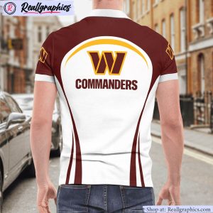 washington commanders curve casual polo shirt, commanders team gifts