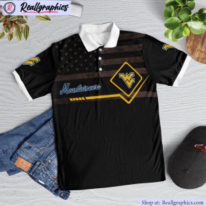 west virginia mountaineers american flag polo shirt, mountaineers unique gifts
