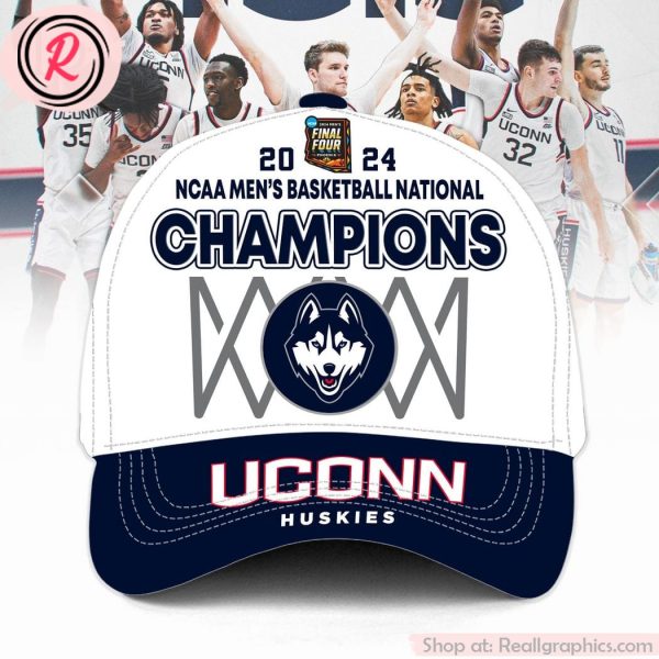 2024 final four champions uconn huskies classic cap - white