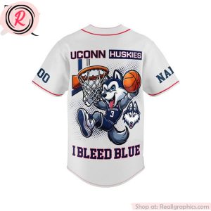 2024 ncaa men's basketball champions uconn huskies bleed blue custom baseball jersey - white