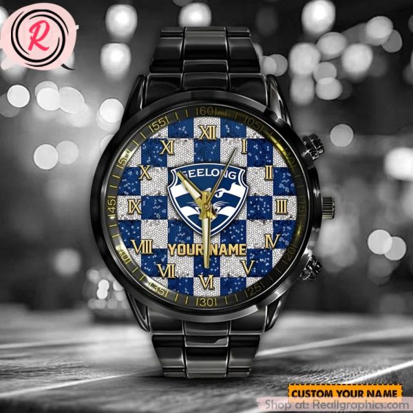afl geelong cats special stainless steel watch design