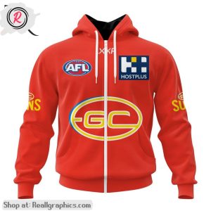 afl gold coast suns personalized 2024 home aop shirt, hoodie, sweatshirt