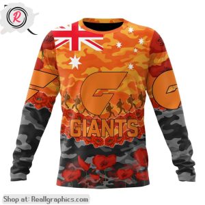 afl greater western sydney giants special anzac day design lest we forget aop shirt, hoodie, sweatshirt