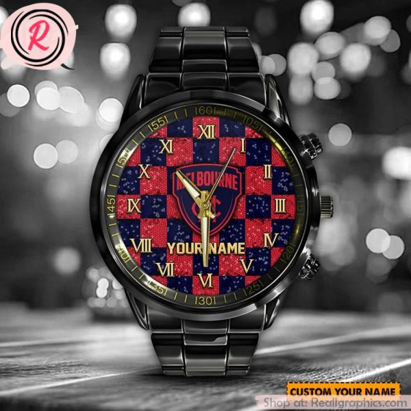 afl melbourne football club special stainless steel watch design