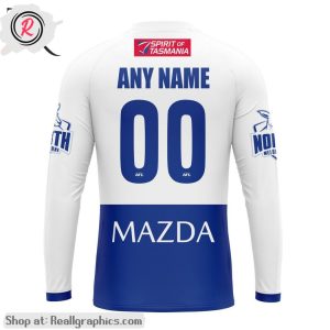 afl north melbourne football club personalized 2024 away aop shirt, hoodie, sweatshirt