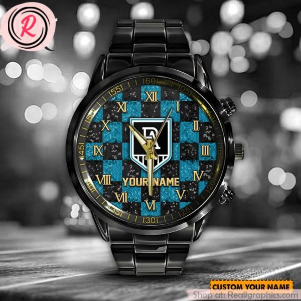 afl port adelaide football club special stainless steel watch design