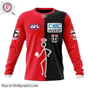 afl st kilda football club personalized 2024 stickman aop shirt, hoodie, sweatshirt