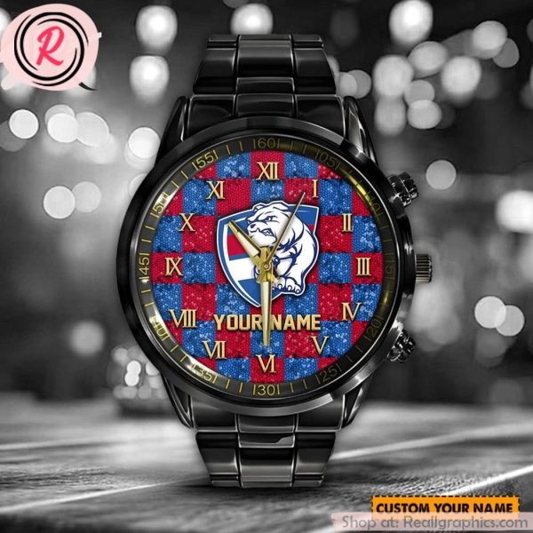 afl western bulldogs special stainless steel watch design