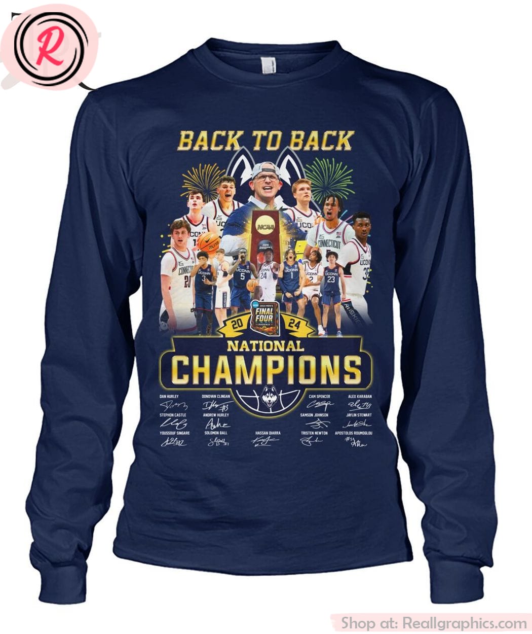 back to back 2024 national champions uconn huskies unisex shirt