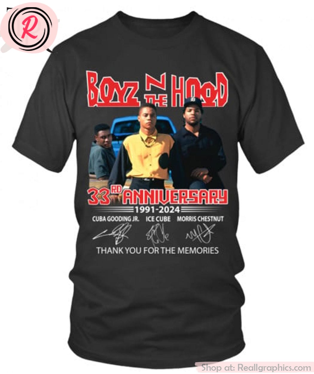 boyz n the hood 33rd anniversary 1991-2024 thank you for the memories unisex shirt