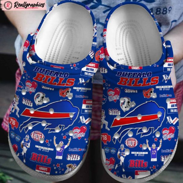 buffalo bills nfl classic crocs shoes, bills shoes