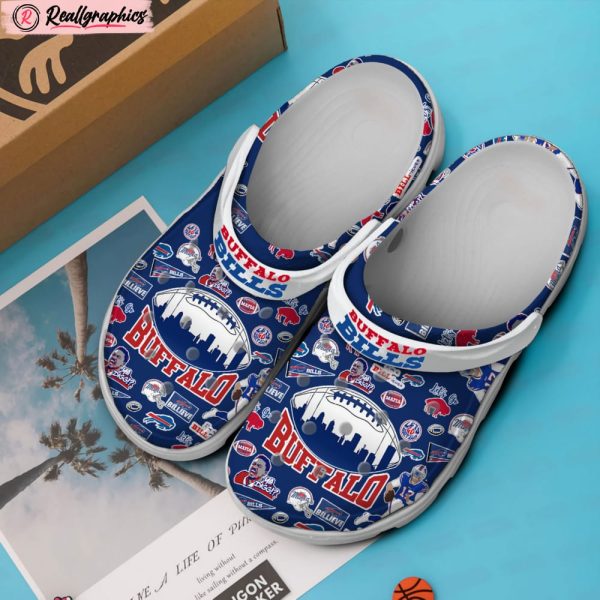 buffalo bills nfl classic crocs shoes, buffalo bills fan gears