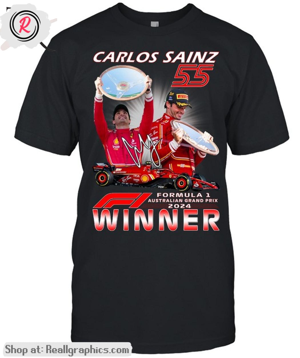 carlos sains 55 formula 1 australian grand prix 2024 winner unisex shirt