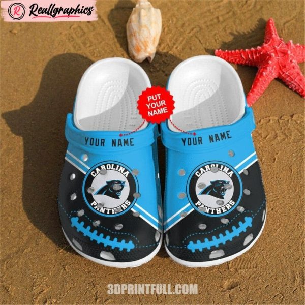 carolina panthers personalized custom for nfl fans clog shoes, panthers unique gifts