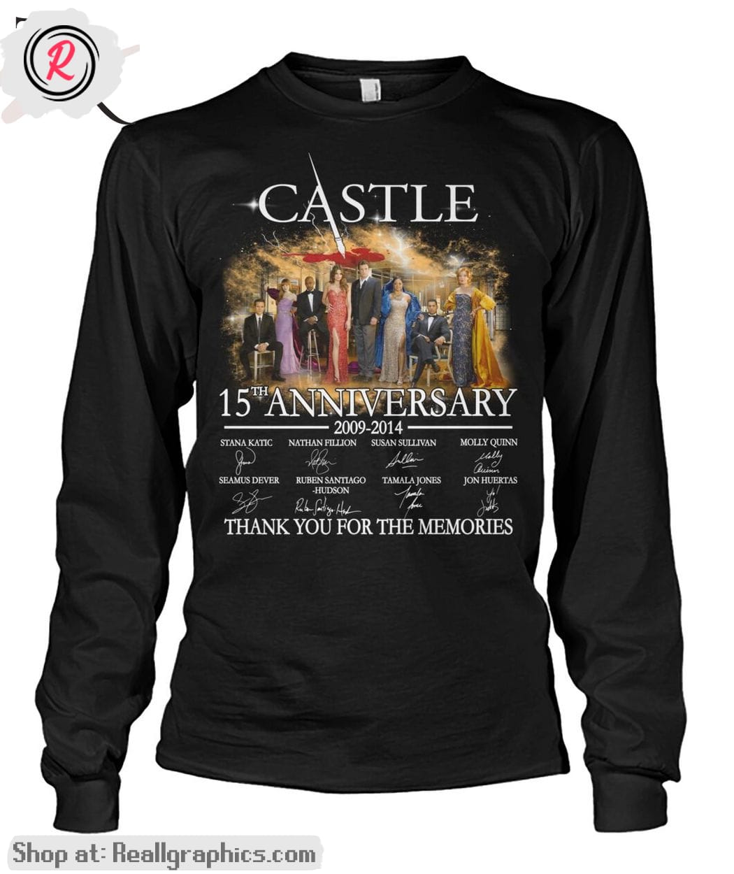 castle 15th anniversary 2009-2014 thank you for the memories unisex shirt