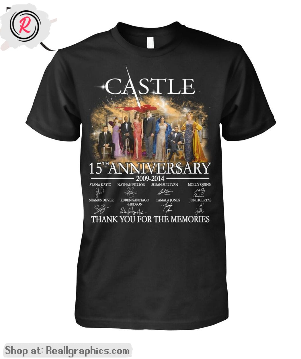 castle 15th anniversary 2009-2014 thank you for the memories unisex shirt