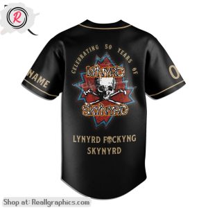 celebrating 50 years of lynyrd skynyrd custom baseball jersey shirt style