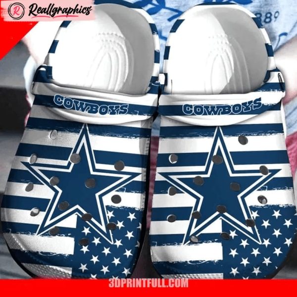 dallas cowboys nfl 10 team gift for fan rubber crocband, cowboys football gear