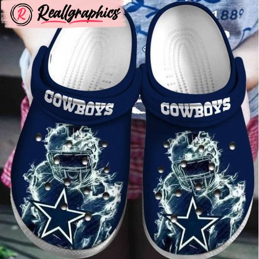 dallas cowboys nfl fan gift: 2 rubber crocband clogs – perfect dallas cowboys shoes