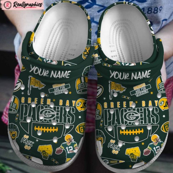 green bay packers nfl classic crocs shoes, packers shoes